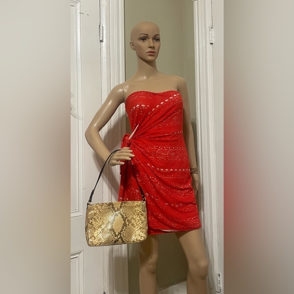 Bagliore Snakeskin Pattern Shoulder Bag - Picture 12 of 13